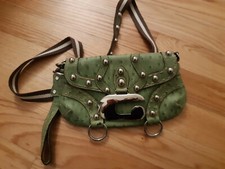 borsa in pelle verde originale Guess usata ma in perfette condizioni