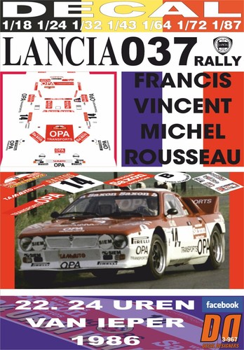 Decal lancia 037 - decal,