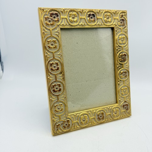 Goldtone floral geometric - goldtone,