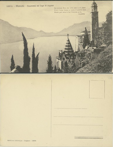 Morcote panorama sul - morcote, lago