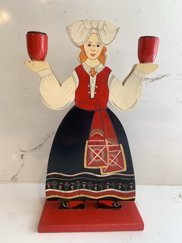 Portacandele statuina bambina
