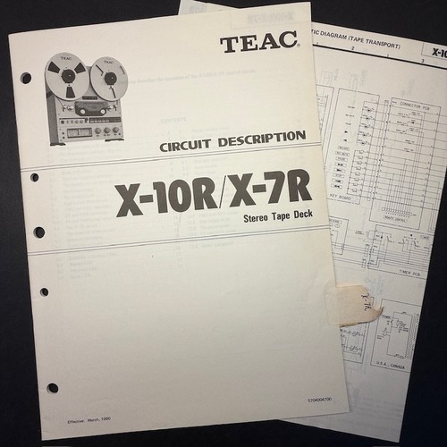 Vintage teac 10r - teac, x-10r/x-7r