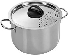 Scolaveloce Acciaio Inox 18/10 5.5L+ Pentola con Scolapasta Integrato Lavabile