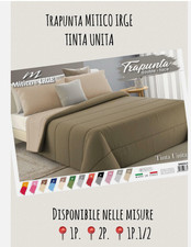 Trapunta Piumone Irge Tinta Unita In Morbida Microfibra Double Face