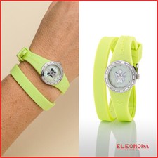 orologio da donna quadrante in acciaio con cinturino a bracciale e gomma strass