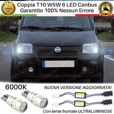 COPPIA LUCI POSIZIONE 6 LED CON LENTE FRONTALE PER FIAT PANDA 169 + SPEGNI SPIA