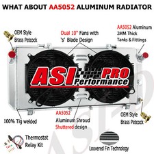 2-Row Radiateur SHROUD FAN