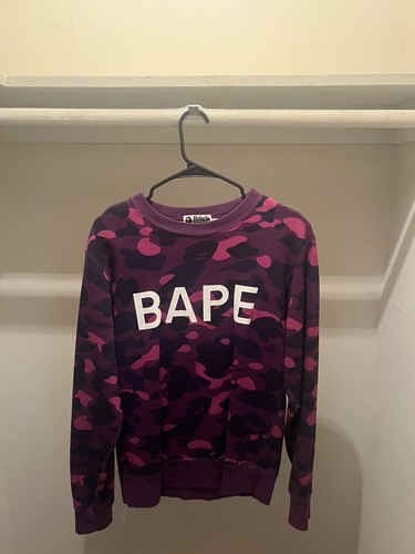 Felpa girocollo bape viola - felpa,