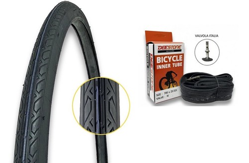 Copertone nero bicicletta - nero,