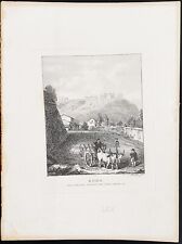 Bartolomeo Pinelli rara stampa antica monte mario roma 1833 Cooke villa mellini