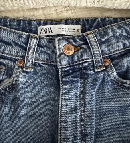 Zara women blue cotton denim - zara,