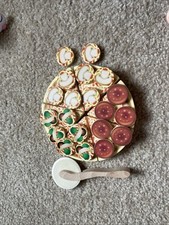 Giocattolo in legno pizza party play set pizza e condimenti e affettatrice in legno