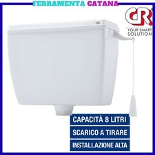 cassetta scarico per wc esterna alta con catenella vaschetta da bagno a zaino