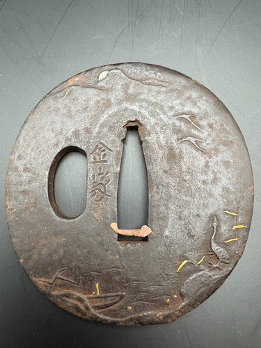 Antica gru giapponese tsuba - antica,