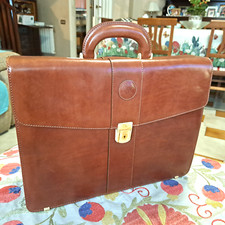 CARTELLA UFFICIO 24 ORE SHARDANA 4 SOFFIETTI VERA PELLE CUOIO ALTA QUALITA NUOVA