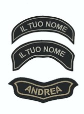 Patch Toppa Personalizzabile Nome Proprio Nero Termoadesiva