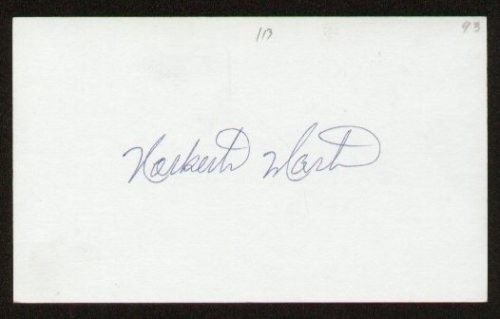 Scheda indice 3x5 autografata