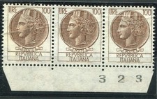 Lire di Siracusa 100 varietà rughe di carta durante la stampa