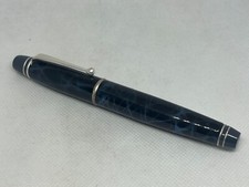 PENNA STILOGRAFICA VINTAGE ITALIANA ANONIMA BLUE MARBLE LACQUER TRIBUTO AURORA
