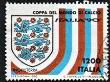 francobolli italia repubblica 90 coppa mondo di calcio inghilterra usato 1990