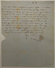 MAZZINI GIUSEPPE 1805.1872 PATRIOTA POLITICO FILOSOFO LETTERA AUTOGRAFA