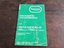 Triumph Trident T150V serie 2 1973 OEM Owner's Manual manuale del conducente