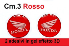 2 adesivi HONDA GEL 30.mm Resinati morbidi scritta stemma logo 3D per Auto Moto