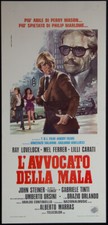 CINEMA-locandina L'AVVOCATO DELLA MALA lovelock,ferrer,carati,orsini,MARRAS; CAR