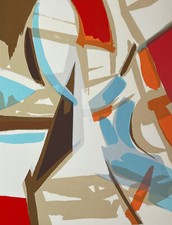 Armando PIZZINATO  "Continuità 1", 1983 Serigrafia originale firmata