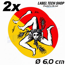 2x Adesivi Sicilia - Sicilia