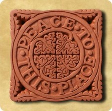 Piastrella da parete decorativa artigianale latina Somerset che benedice la pace in questo luogo