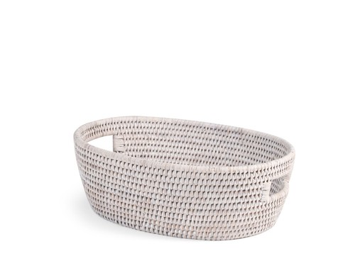Cesto rattan sbiancato - in,