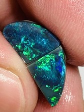 Matching Bright Black Opal