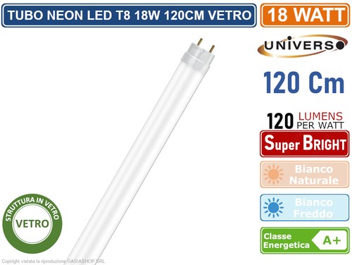 Tubo led smd vetro g13 - smd, t8