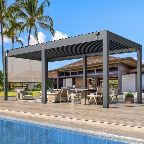 20x10 louvered pergola - ft,