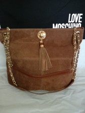LOVE MOSCHINO, BORSA GRANDE, CAMOSCIO VERO, PELLE, MARRONE