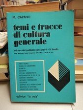 TEMI E TRACCE DI CULTURA GENERALE pubblico concorsi, M. Capano, La Vela 1980