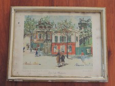Maurice Utrillo Petit Cafe'Montmartre, New York Society Fine Art Publishers USA