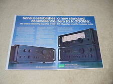 Pubblicità Sansui AU-717, AU-517, TU-717, 1978, 2 pagine, RARA!