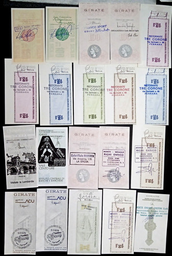 Miniassegni varie girate lotto - varie,