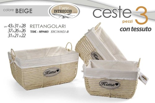 Set ceste beige vimini casa - 3,