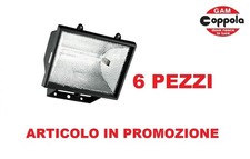 FARO PER ESTERNO FARETTO IP 55 PER LAMPADA ALOGENA O LED KIT 6 PEZZI IN OFFERTA