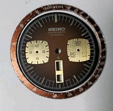 SEIKO CRONOGRAFO BULLHEAD LUNETTA BEZEL QUADRANTE DIAL 6138 VINTAGE PATINA OK.