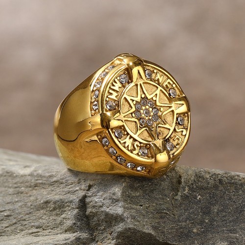 Anello bussola zirconi