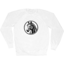 Felpa per adulti 'Ritratto di cavallo con cornice a cerchio' (SW052781)