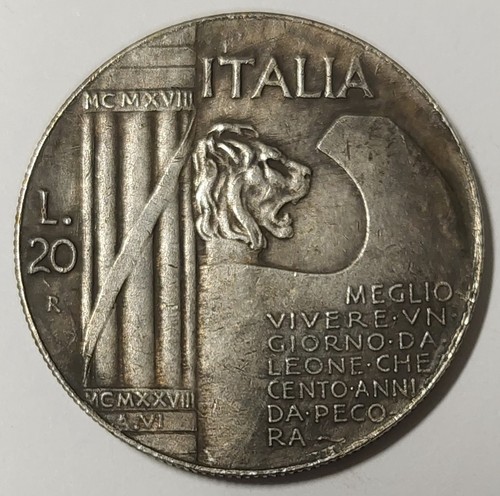 Copia moneta lire 1928 - copia,