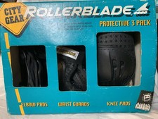 VTG Rollerblade City Gear Protective 3 Pack Elbow-Wrist-Knee Pads Size Small S