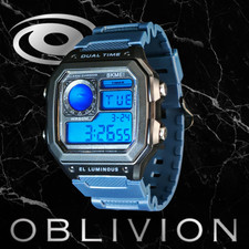 SKMEI 1335 Neptune MOD – Steel Digital Watch, Handmade Dial, Dark Blue Bracelet