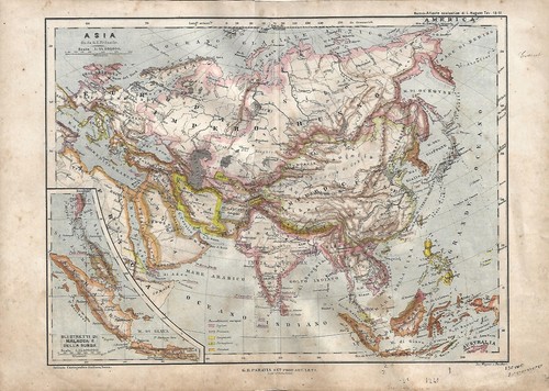 Carta geografica antica - , asia