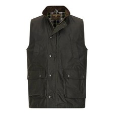Gilet nuovo da uomo cerato inglese colore verde - Man Wax Olive Gilet
